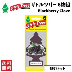 Little Trees リトルツリー ブラックベリークローブ 6枚組 エアフレッシュナー 芳香剤 カー用品｜clenu233