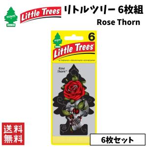 Little Trees リトルツリー ローズ・ソーン 6枚組 エアフレッシュナー 芳香剤 カー用品｜clenu233