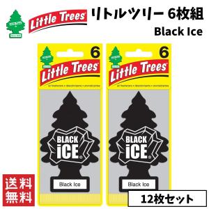 Little Trees リトルツリー ブラックアイス 12枚セット エアフレッシュナー 芳香剤 カー用品｜clenu233