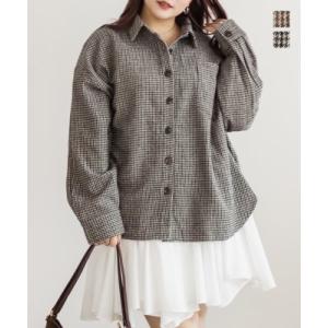 大きいサイズ レディース ガンクラブチェックシャツジャケット