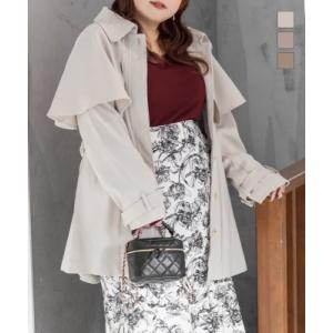 大きいサイズ レディース クレット　ジャケット　アウター　春　秋　ワンピース　フィット＆フレア　リボ...