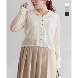 大きいサイズ レディース CLETTEオリジナルストレッチレースシャツ