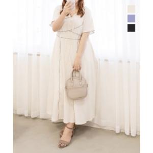 大きいサイズ レディース CLETTE オリジナル パール使い レース