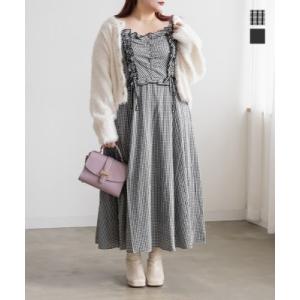 大きいサイズ レディース CLETTEオリジナル★フリルデザインキャミワンピース