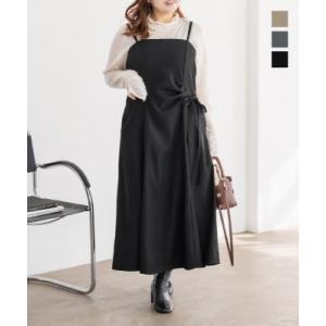 大きいサイズ レディース CLETTEオリジナルアシメサイドリボンキャミワンピース