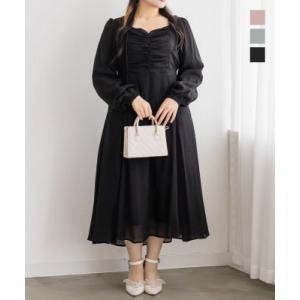 大きいサイズ レディース CLETTEオリジナルフロント切替ギャザーワンピース