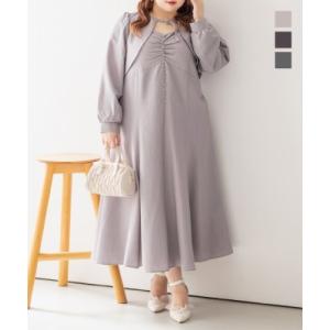 大きいサイズ レディース CLETTEオリジナルボレロ＆キャミワンピースセット