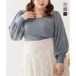 大きいサイズ レディース CLETTEオリジナルビットデザインニット