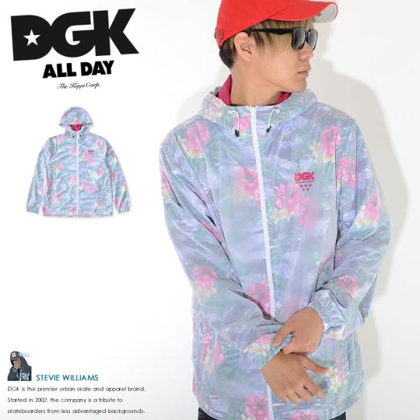 DGK ディージーケー ナイロンジャケット ウインドブレーカー 総柄 フラワー セール