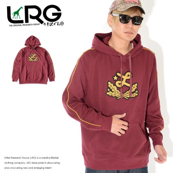 LRG エルアールジー スウェットパーカー ゴールドリーフエンブレム パイピングライン (L04BM...