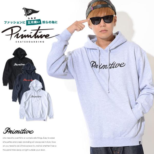 PRIMITIVE プリミティブ スウェットパーカー スクリプトネーム セール