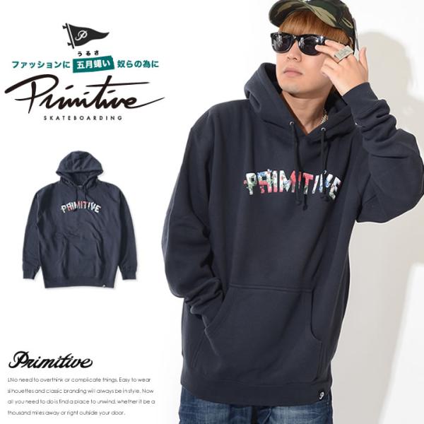 PRIMITIVE プリミティブ スウェットパーカー アーチロゴ フラワーミックス セール