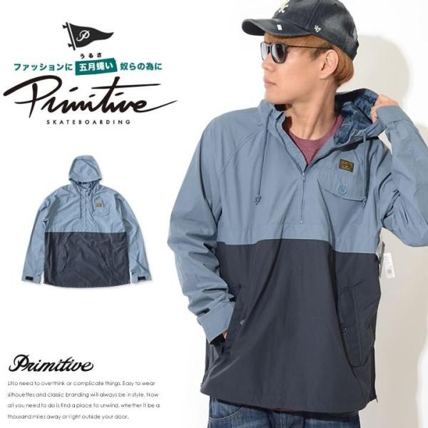 PRIMITIVE プリミティブ ナイロンジャケット アノラック 切替バイカラー セール