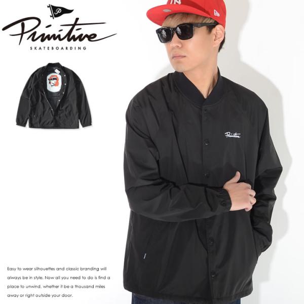PRIMITIVE プリミティブ ナイロンジャケット ブルゾン 胸スクリプトロゴ刺繍  セール