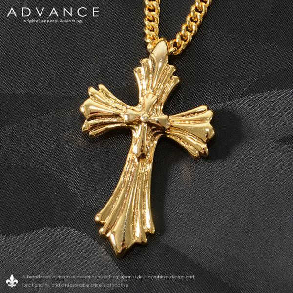 ADVANCE アドバンス ゴールドチェーン ネックレス レイヤードクロス (ARG-2038) セ...