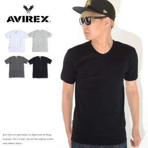 AVIREX アヴィレックス アビレックス デイリーTシャツ 半袖 Vネック 無地 (6143501) セール｜clever