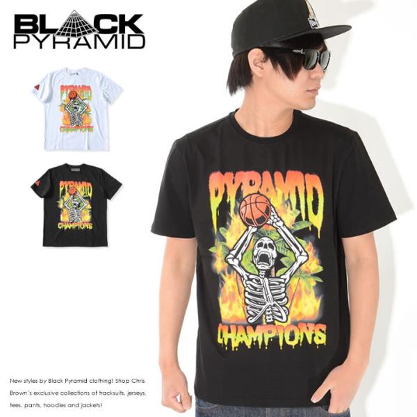 BLACK PYRAMID ブラックピラミッド Tシャツ 半袖 スカル バスケットボール ショット ...