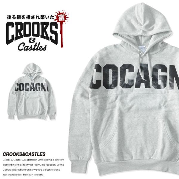 CROOKS&amp;CASTLES クルックス&amp;キャッスルズ スウェットパーカー COCAGNE ビッグプ...