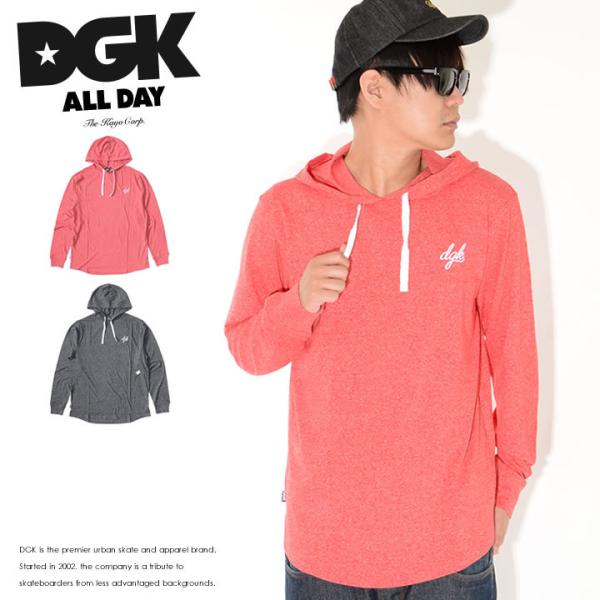 アウトレット DGK ディージーケー ロンT ロングTシャツ 長袖 ヘザー 胸スクリプトロゴ セール