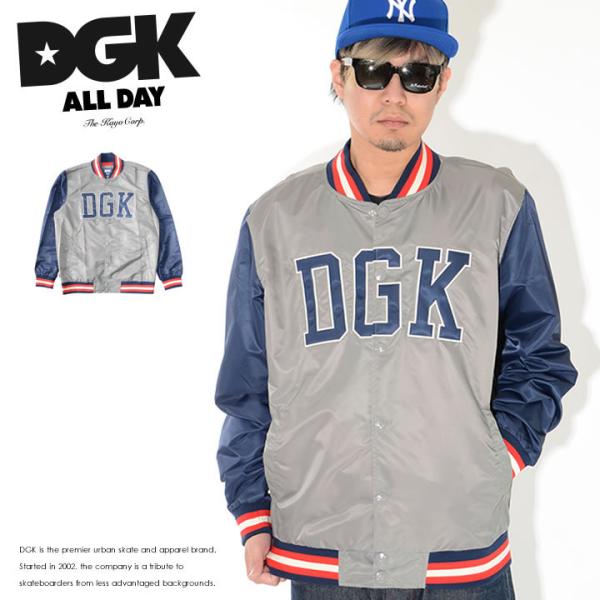 DGK ディージーケー スタジャン ナイロン 切替アーム センターロゴ セール