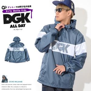 DGK ディージーケー ナイロンジャケット ウィンドブレーカー 切替ライン ボーダーロゴ セール｜clever