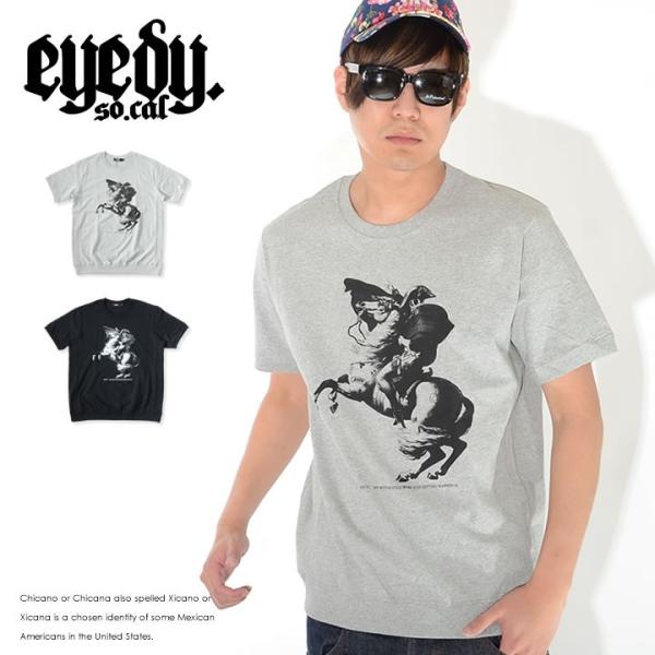 EYEDY アイディー Tシャツ 半袖 カットソー スカルナポレオン 袖リブ (CUT-2002) ...