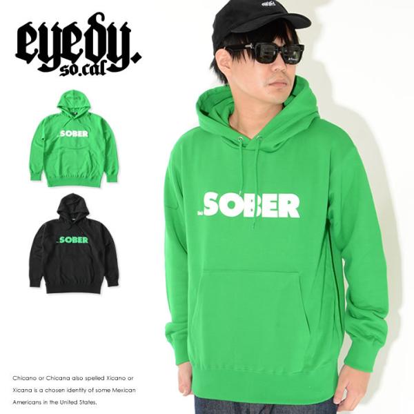 EYEDY アイディー スウェットパーカー SOBER 発泡プリント (EYE-431POP) セー...