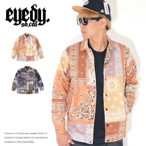 EYEDY アイディー コーチジャケット 総柄 マルチバンダナ 中綿 (EYE-JKT2006) セ...
