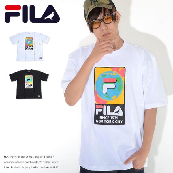 FILA×STAPLE Tシャツ 半袖 ボックスロゴ アースイラスト ネームロゴ コラボ (FM98...