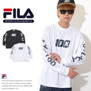 FILA フィラ ロンT ロングTシャツ 長袖 FX100 バックロゴ アームプリント (FM9427) セール｜clever