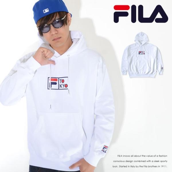 FILA フィラ スウェットパーカー ボックスプリント Fロゴ TOKYO (FM9839) セール