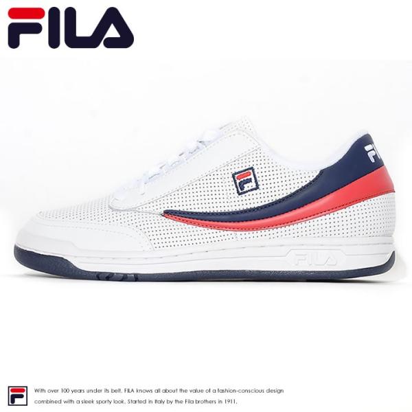 FILA フィラ スニーカー パンチングレザー サイドライン ORIGINAL TENNIS PER...