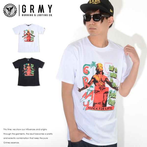 GRIMEY グライミー Tシャツ 半袖 MACK FOR LIFE ヒューマンフォト ラスタカラー...