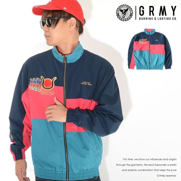 GRIMEY グライミー トラックジャケット 3カラー切替 右胸ワッペン (GTJ153) セール