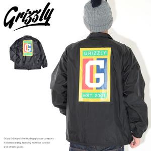 GRIZZLY グリズリー コーチジャケット ボックスGロゴ プリント セール｜clever