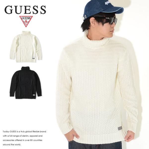GUESS ゲス ニット セーター タートルネック ピスネーム (M1BR34Z2WB0) セール