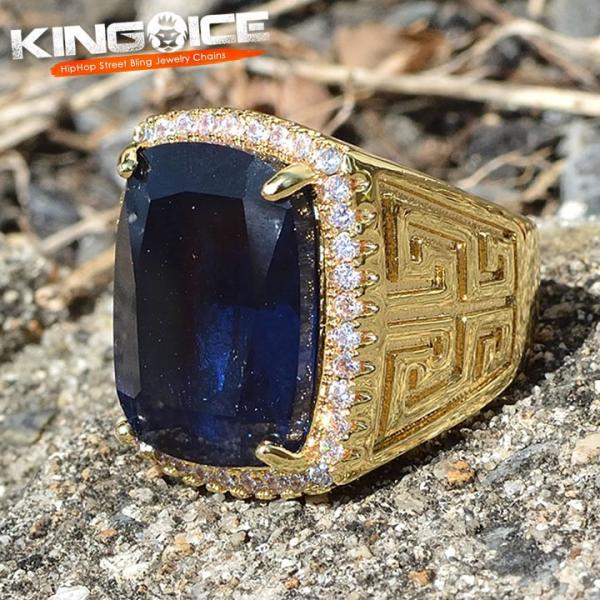 KING ICE キングアイス ゴールドリング 指輪 サファイア 14金コーティング セール