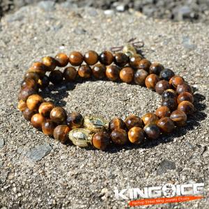 KING ICE キングアイス ブレスレット ウッドビーズ ゴールド KING ICE キングアイス ブレスレット ウッドビーズ ゴールド
