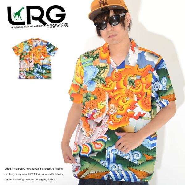 LRG エルアールジー 半袖シャツ 総柄 アジアンデザイン ビッグイラスト (E202001) セー...