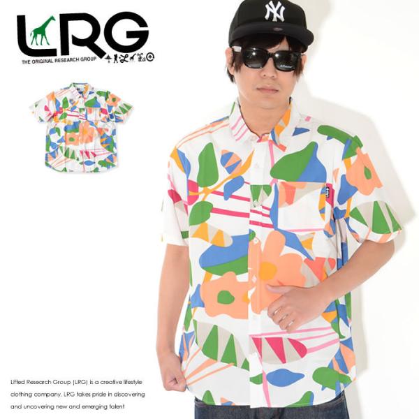 LRG エルアールジー 半袖シャツ 総柄フラワー ポケットピスネーム (L0QSMSBXX) セール