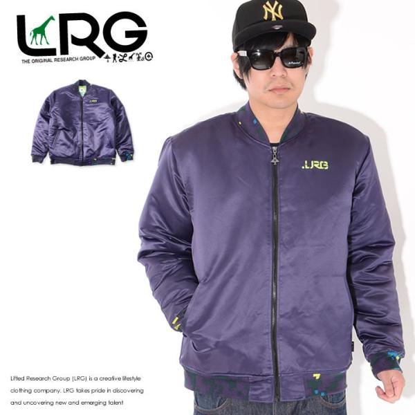 LRG エルアールジー ボンバージャケット 中綿 胸ワンポイント刺繍 リブマルチカラー (L191M...