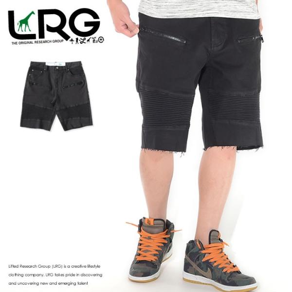 LRG エルアールジー ハーフパンツ ショートパンツ デニム バイカー 裾切りっぱなし (J1960...