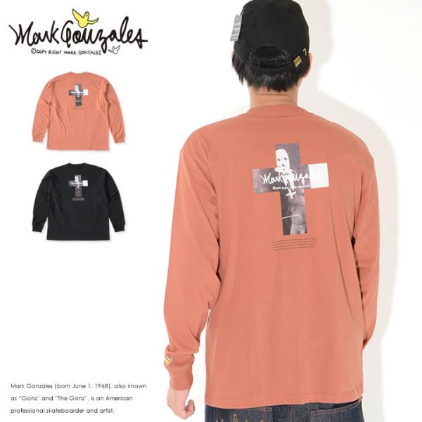 MARK GONZALES マークゴンザレス ロンT 長袖 RIPPED A GOAT バッククロス...