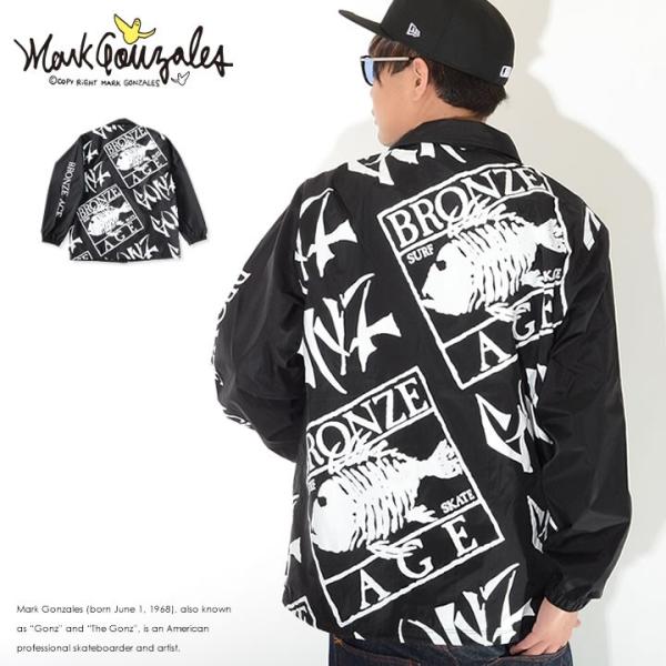 MARK GONZALES×BRONZE AGE コーチジャケット 左胸GONZ スカルフィッシュ ...