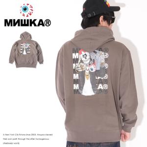 MISHKA ミシカ スウェットパーカー ネームロゴ バックサイコサイモン (M1010H) セール｜clever