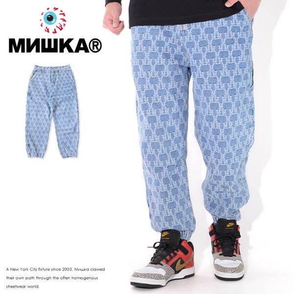 MISHKA ミシカ ジョガーパンツ デニム 総柄ジャガード (M21100901) セール