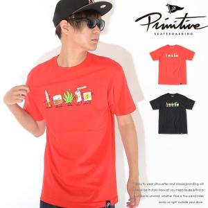 アウトレット PRIMITIVE プリミティブ Tシャツ 半袖  キャラクターイラスト センターリーフ * セール