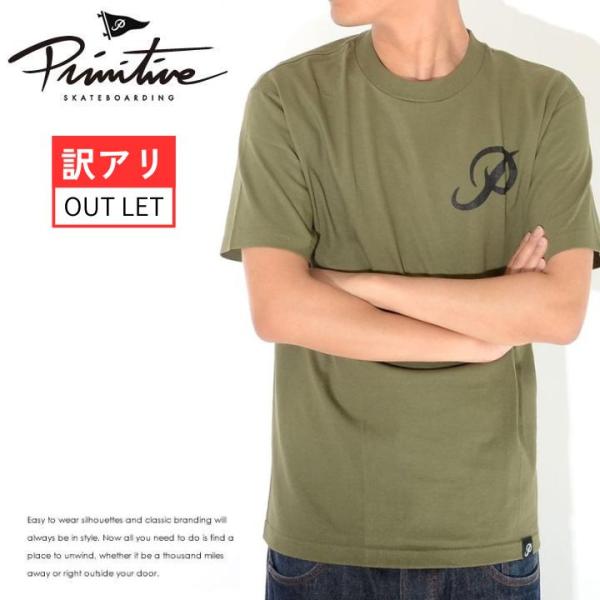 訳あり B品 PRIMITIVE プリミティブ Tシャツ 半袖 胸Pロゴ セール