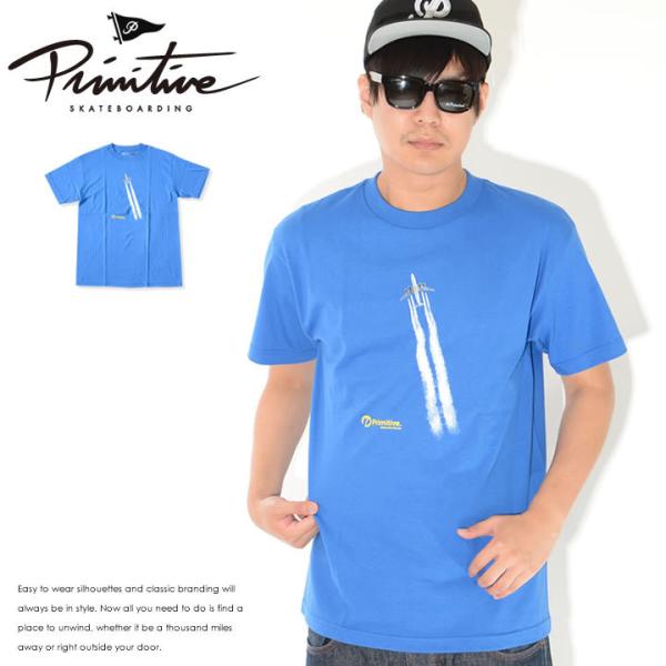 PRIMITIVE プリミティブ Tシャツ 半袖 飛行機雲 ジェット * セール
