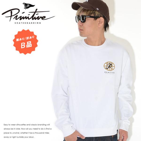 訳あり商品 PRIMITIVE プリミティブ クルースウェット 胸Pロゴ セール